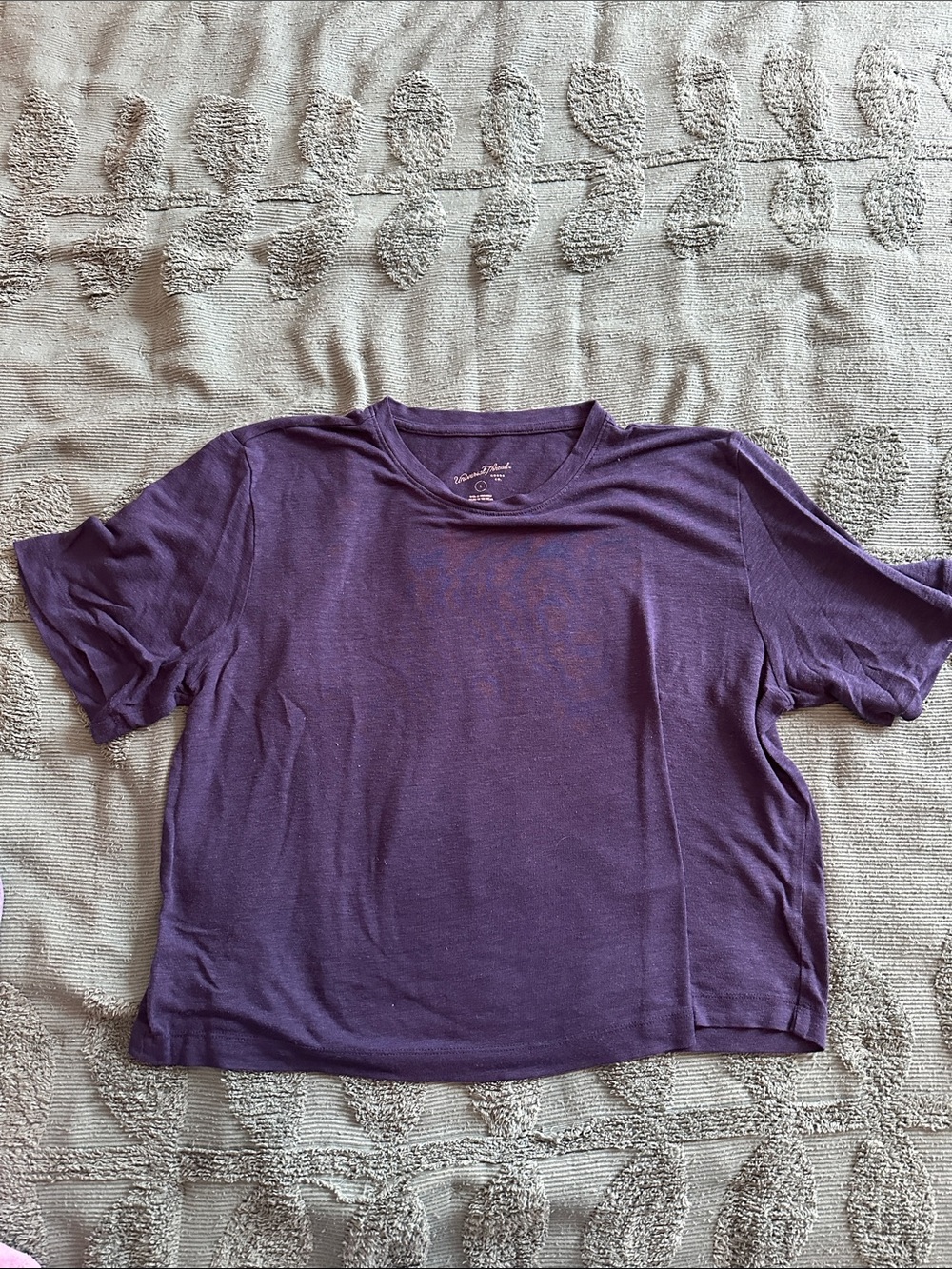 Universal Thread boxy linen crop tee large